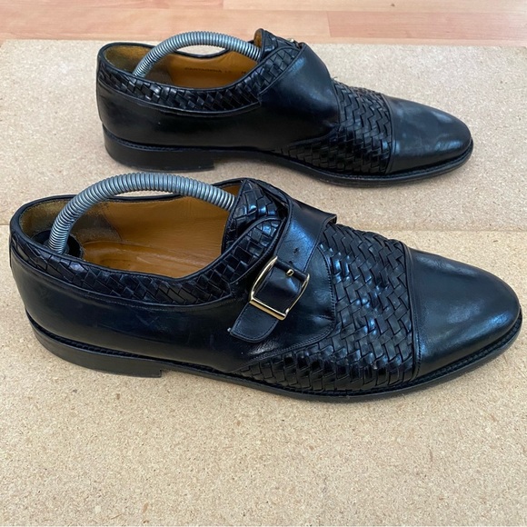 Mezlan Cartagena Men's Made In Spain Men's Black Leather Monk Strap Loafer Sz 12 - Picture 6 of 8